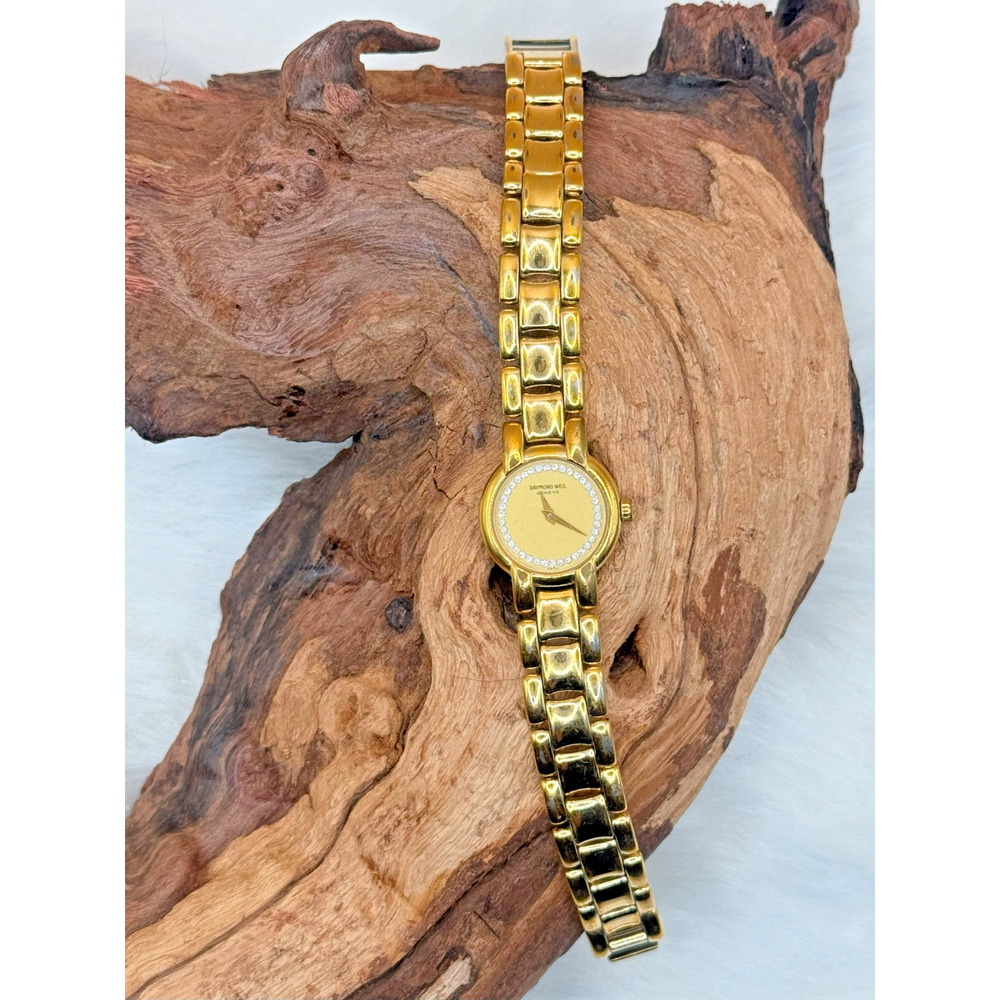 Vintage Raymond Weil Women's 18K Gold Plated Diamond Analog Watch-3740-1